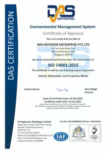 ISO 14001 2015 certificate