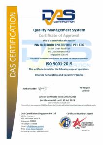 ISO 9001 2015 certificate